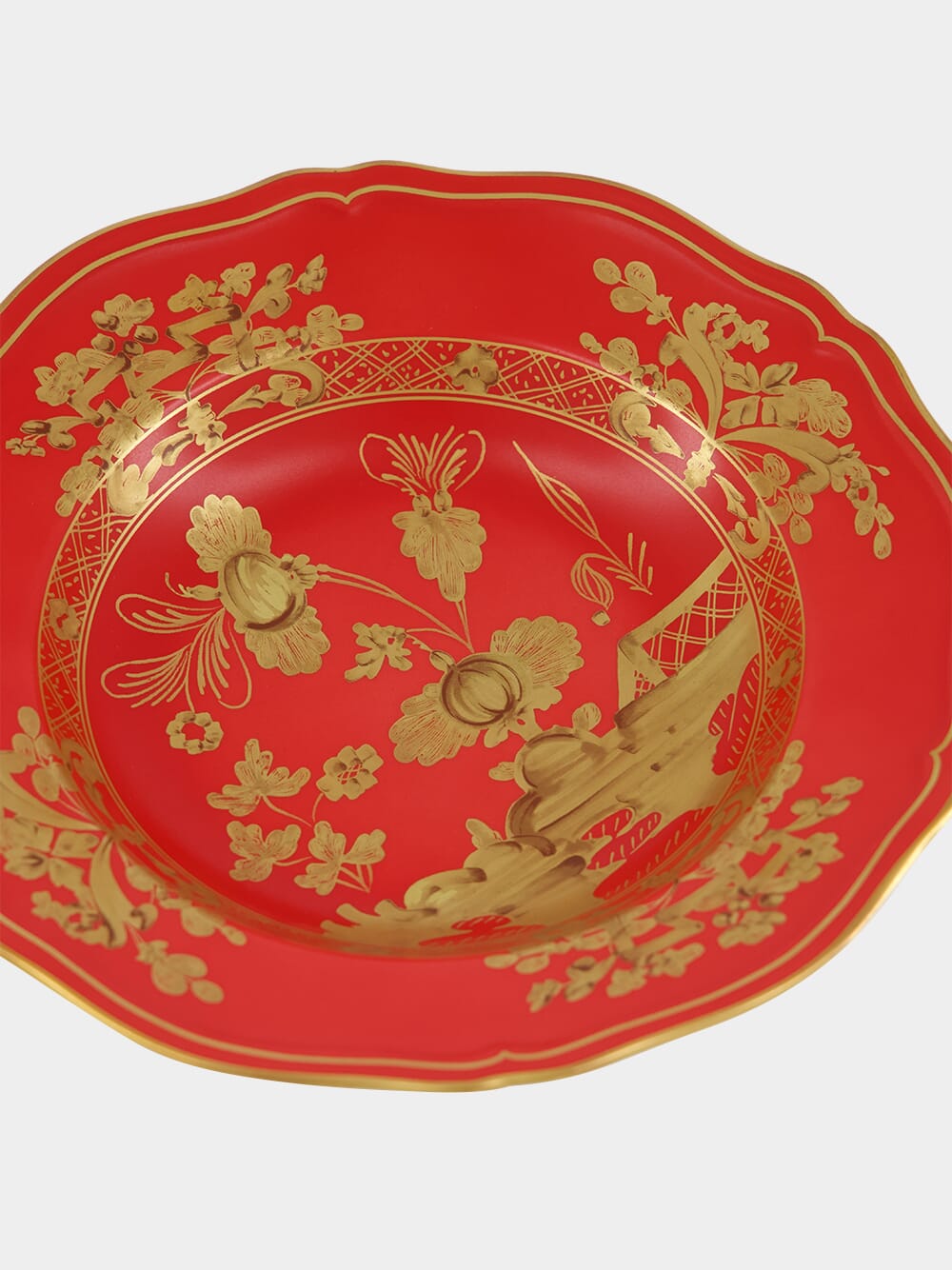 Red Oriente Italiano Rubrum Soup Plate