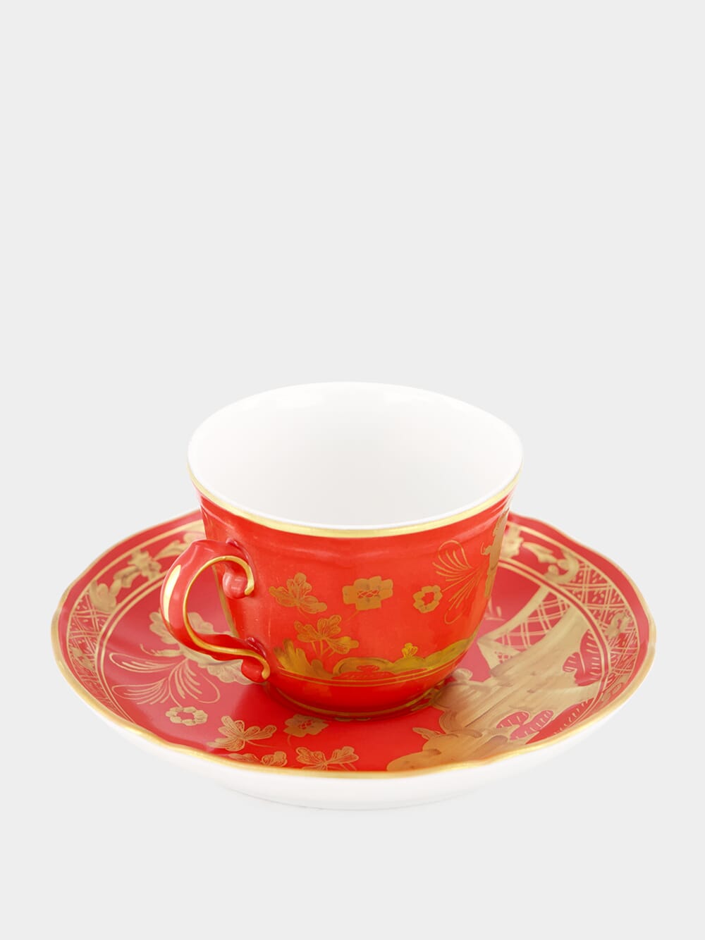 Red Oriente Italiano Rubrum Coffee Saucer