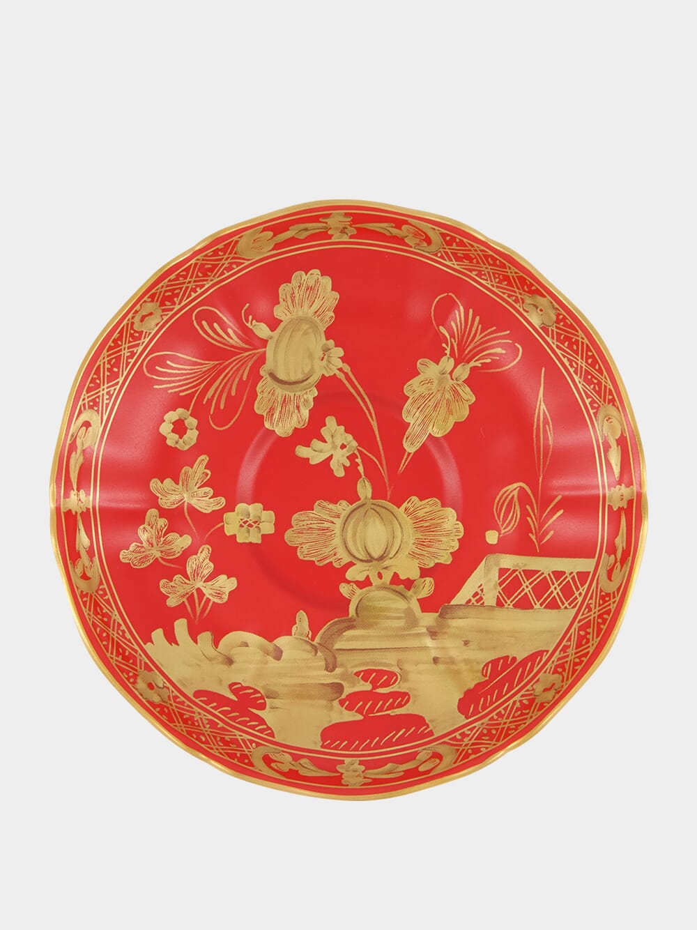 Red Oriente Italiano Rubrum Tea Saucer