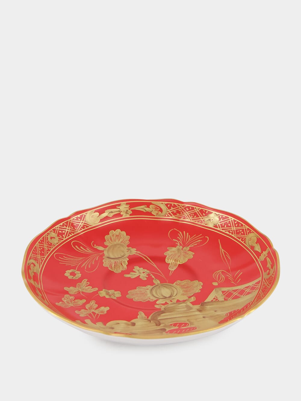 Red Oriente Italiano Rubrum Tea Saucer