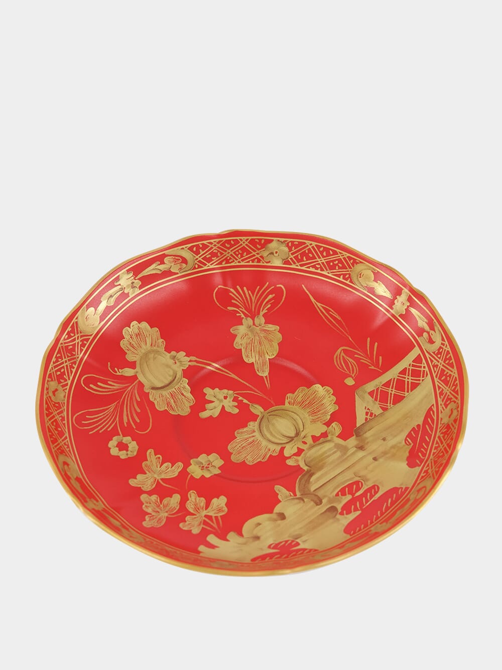 Red Oriente Italiano Rubrum Tea Saucer