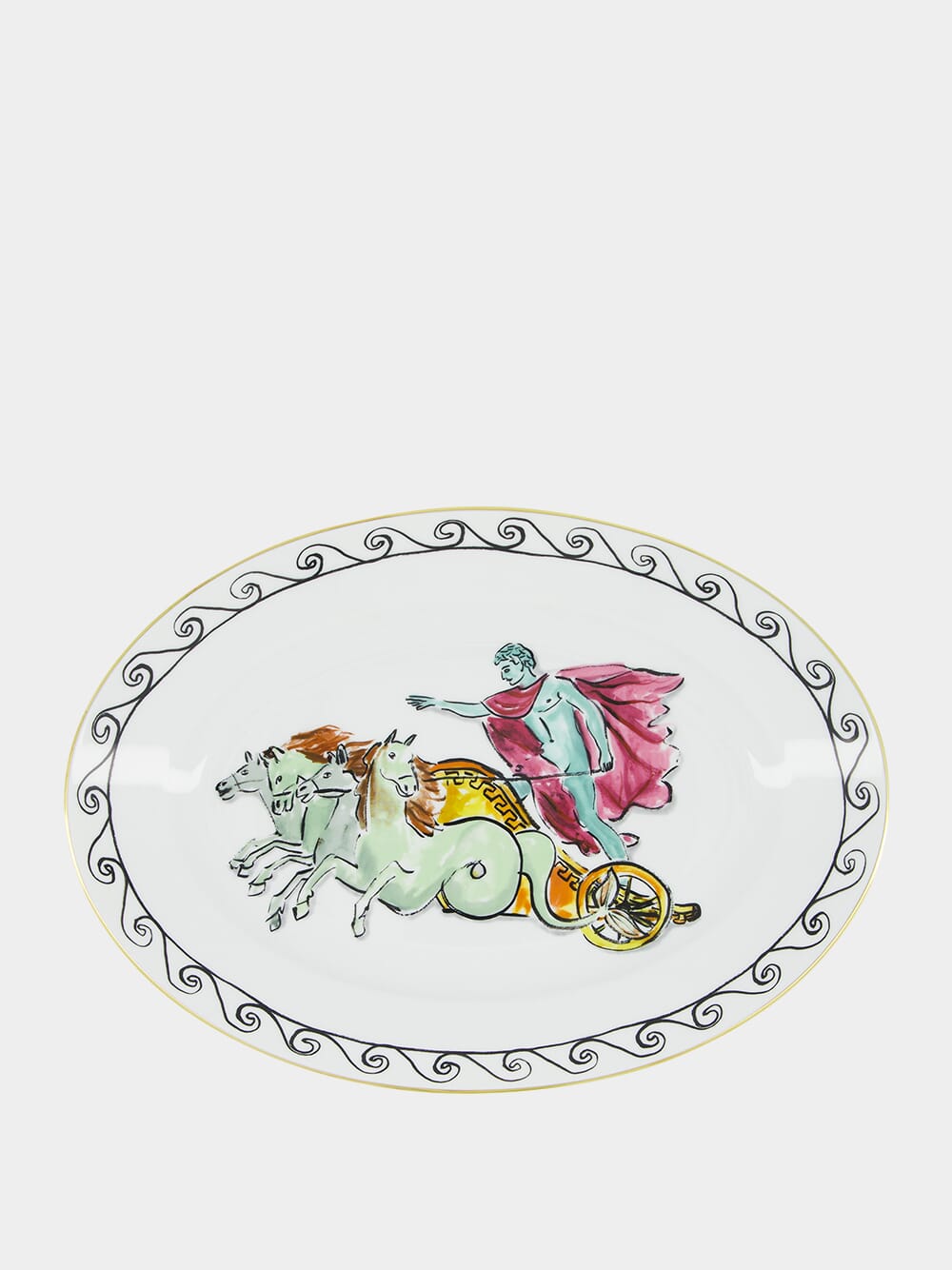 Il Viaggio Di Nettuno Chariot White Large Oval Platter