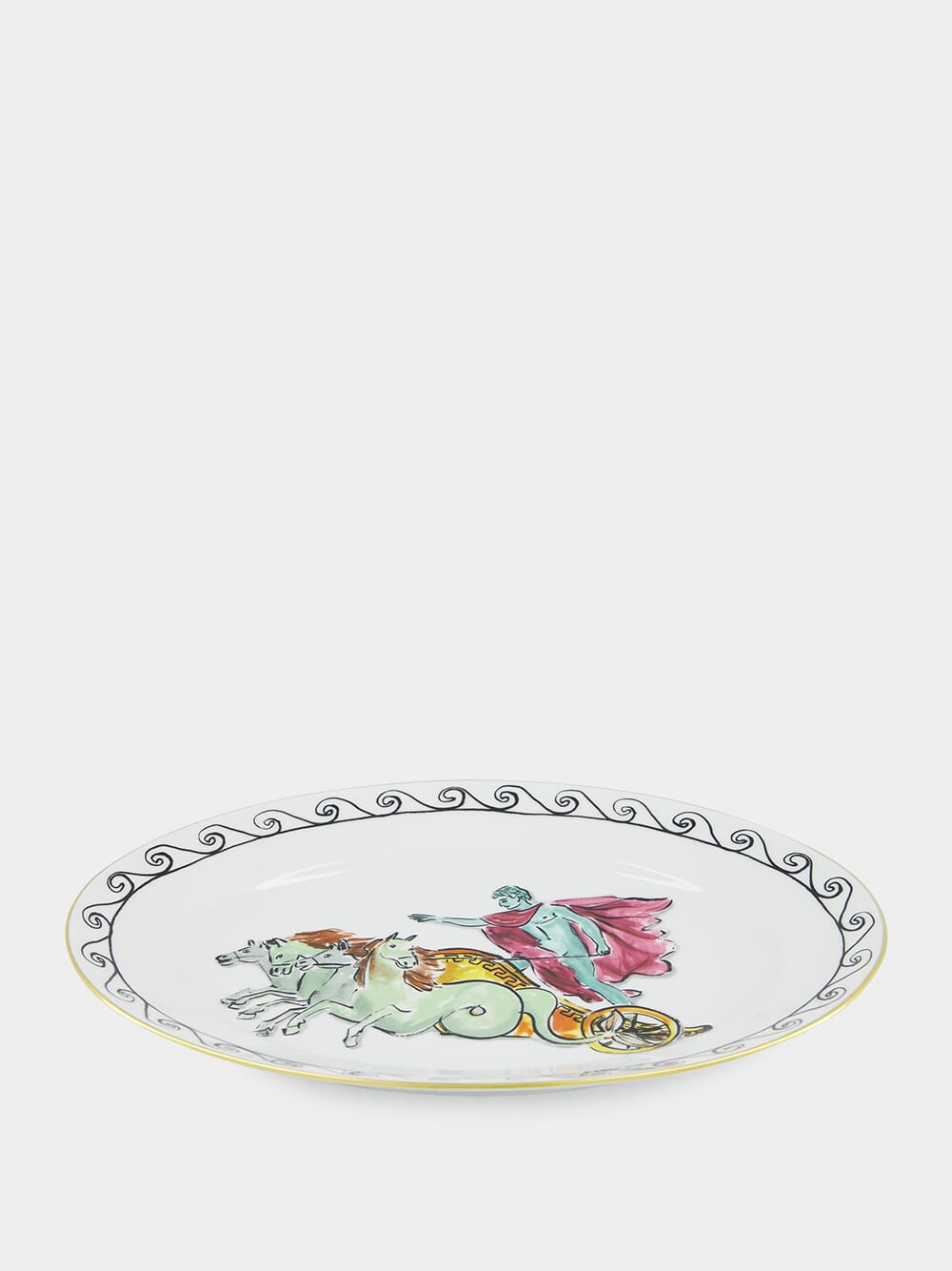 Il Viaggio Di Nettuno Chariot White Large Oval Platter