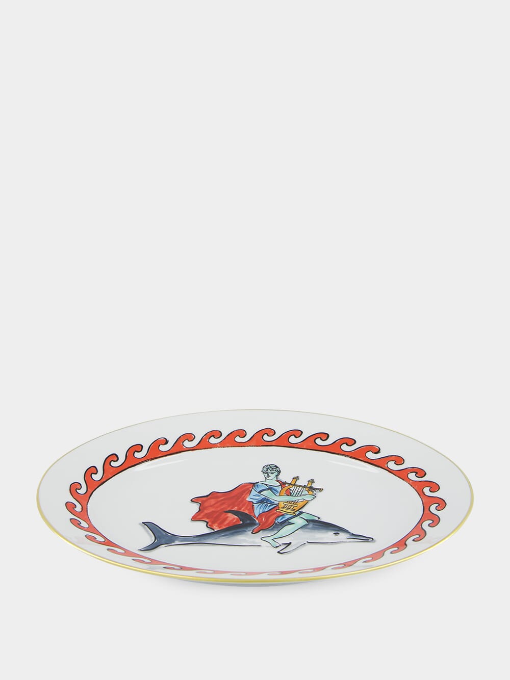 Il Viaggio Di Nettuno Dolphin White Large Oval Platter