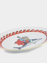 Ginori 1735 Il Viaggio Di Nettuno Dolphin White Large Oval Platter