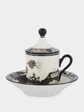 Ginori 1735 Oriente Italiano Albus Coffee Cup with Cover