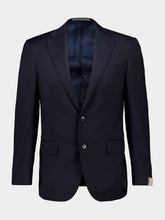 Corneliani Blue Lined Wool Suit