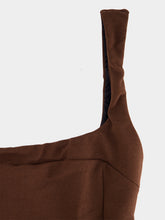 Haight Brown Gabi Crepe Straight Neck Swimsuit