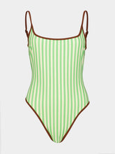 Haight Pipping Thidu Green Striped Swimsuit