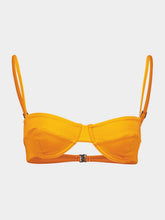 Haight Mandarin Orange Adjustable Vintage Bikini Top