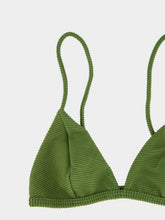 Haight Olive Green Ribbed Lari Bikini Top