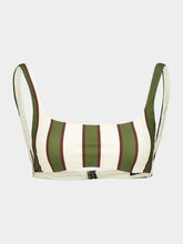 Haight Olive Stripes Thidu Bikini Top