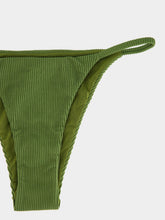 Haight Olive Green Ribbed Lari Bikini Bottoms