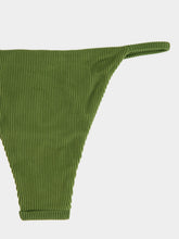 Haight Olive Green Ribbed Lari Bikini Bottoms
