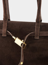 Benedetta Bruzziches Liquorice Brown Mame Weekend Nubuck Tote Bag