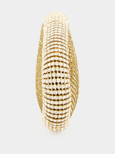 Benedetta Bruzziches Gold Cher Rhinestone Mesh Clutch Bag
