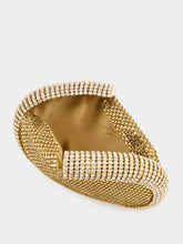 Benedetta Bruzziches Gold Cher Rhinestone Mesh Clutch Bag