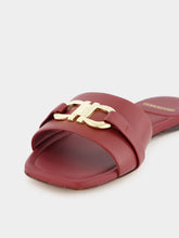Gancini Buckle Leather Slide | PDP - Fashion Clinic