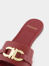 Gancini Buckle Leather Slide | PDP - Fashion Clinic