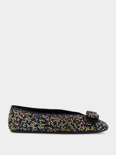 Ferragamo Vara Bow Crystal-Embellished Ballet Flat