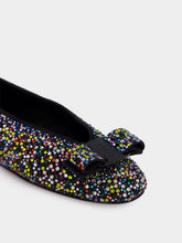 Ferragamo Vara Bow Crystal-Embellished Ballet Flat