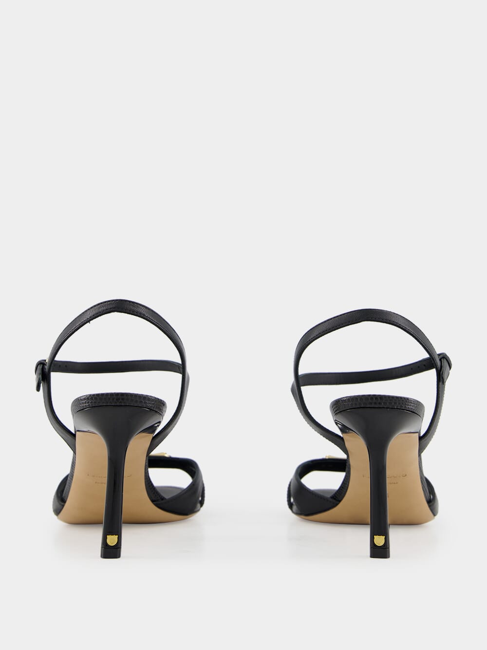 Black Strappy Sandal with Vara Buckle