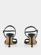 Ferragamo Black Strappy Sandal with Vara Buckle