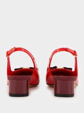 Ferragamo Flame Red Patent Vara Bow Slingback