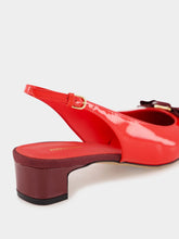 Ferragamo Flame Red Patent Vara Bow Slingback