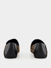 Ferragamo Elaine Leopard-Print Loafers with Gold Ornament