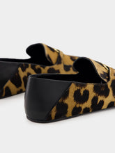 Ferragamo Elaine Leopard-Print Loafers with Gold Ornament
