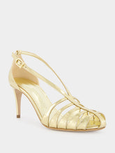Ferragamo Gold Lux Leather Sandals