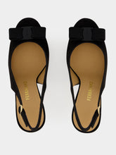 Ferragamo Black Vara Bow Slingback Pumps