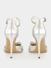 Ferragamo Silver Nappa Leather Vara Bow Sandals