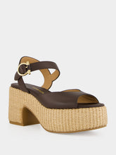 Ferragamo Brown Cork Platform Sandals