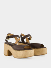 Ferragamo Brown Cork Platform Sandals