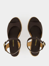 Ferragamo Brown Cork Platform Sandals