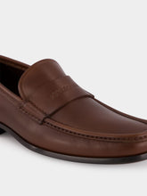 Ferragamo Cocoa Leather Moccasins
