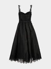 Zimmermann Black Valiant Lace Trim Midi Dress
