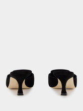 Maysale Black Suede Kitten Heel Mules | PDP - Fashion Clinic