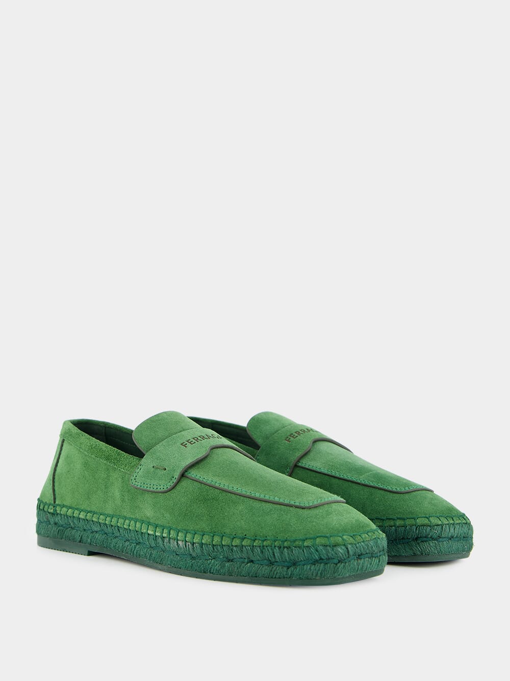 Suede Espadrille Loafers