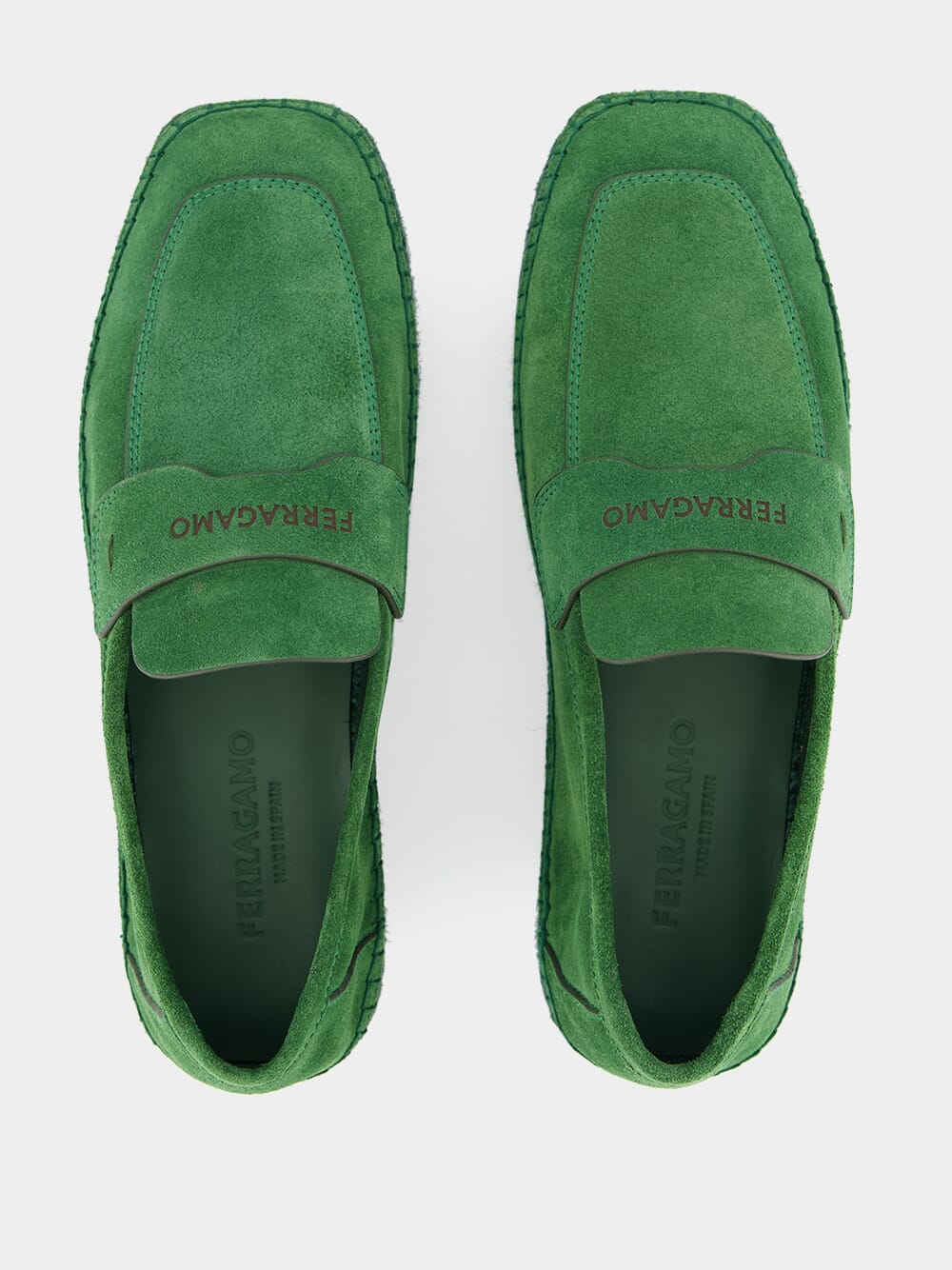 Suede Espadrille Loafers