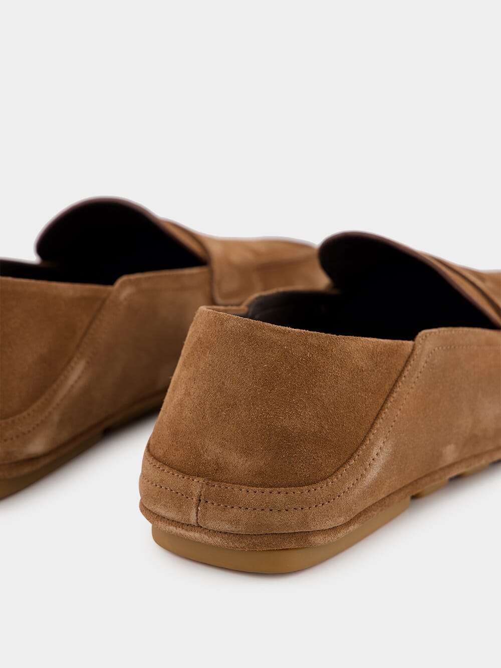 Brown Suede Gancini Drivers