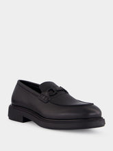 Ferragamo Black Gancini Bit Loafers