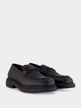 Ferragamo Black Gancini Bit Loafers