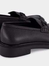 Ferragamo Black Gancini Bit Loafers