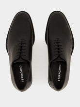 Ferragamo Black Amber Leather Derby Shoes