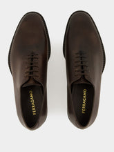 Ferragamo Brown Amber Leather Derby Shoes