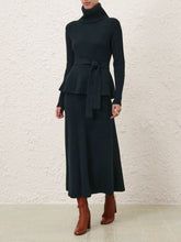 Zimmermann Forest Green Knit Midi Skirt