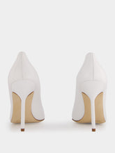 Manolo Blahnik BB White Nappa Leather Pointed Toe Pumps